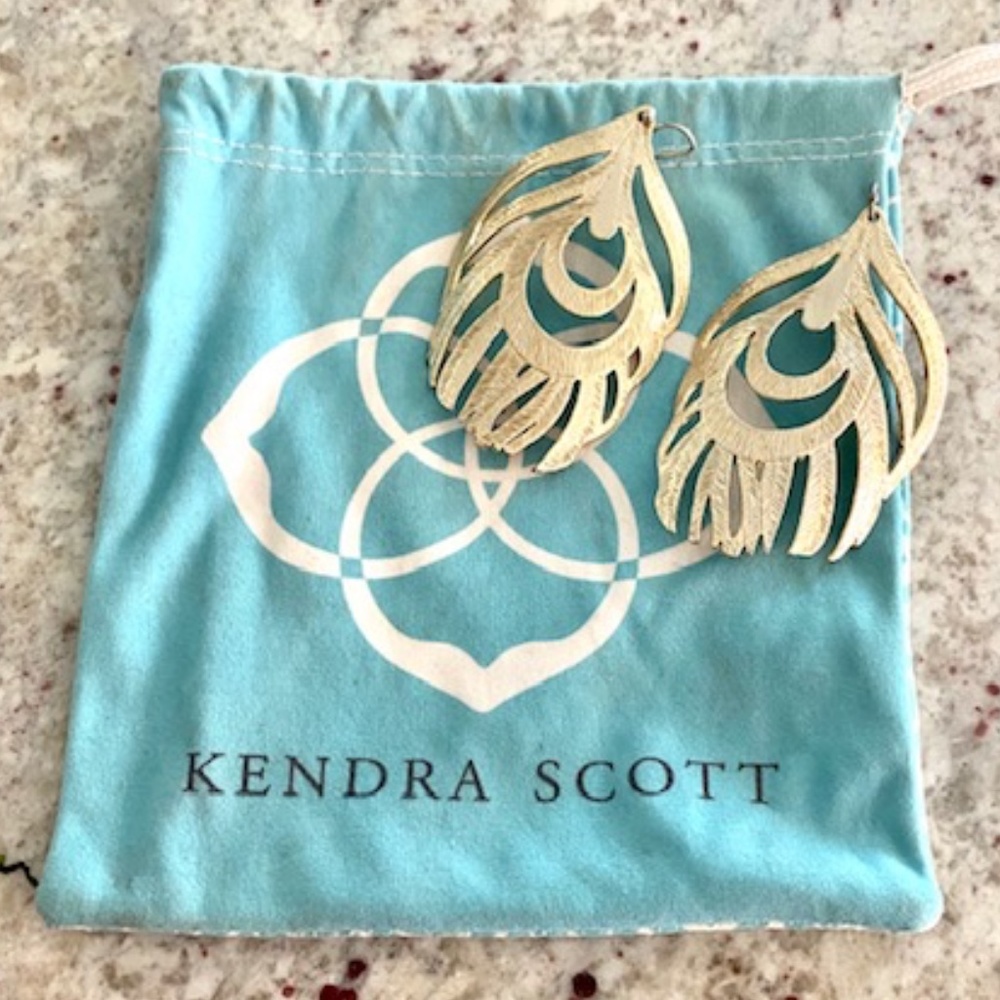 Kendra Scott Gold Feather Earrings